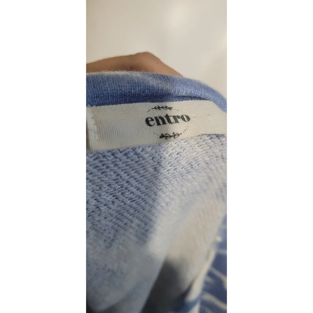 Entro Anthropologie L Knit Top Shirt shoulder pad stretch